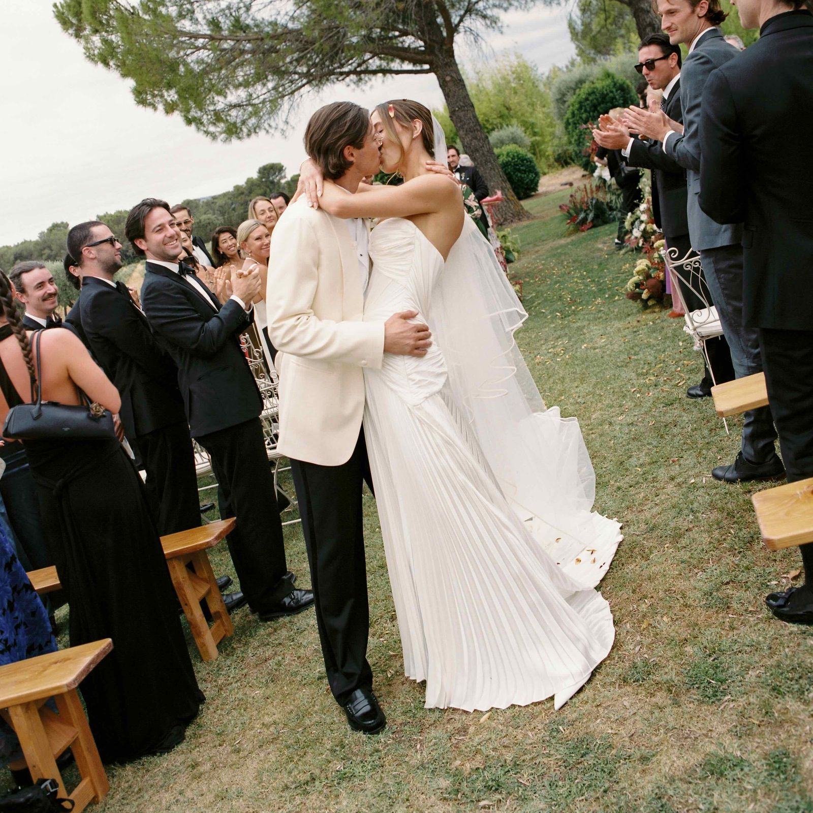 The Bride Wore An Art Deco-Inspired Dress To Marry In A Magical Provence Village